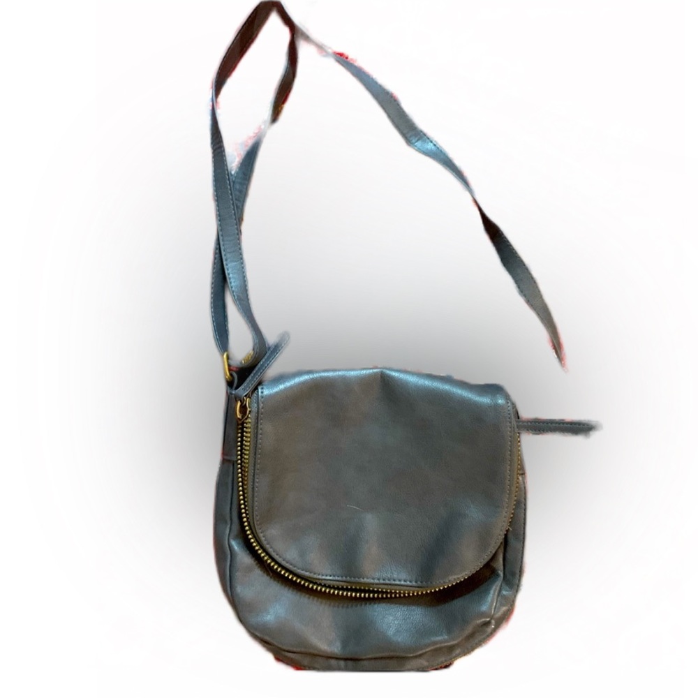 Faux leather multi compartment crossbody bag. Never used. - Picture 1 of 5